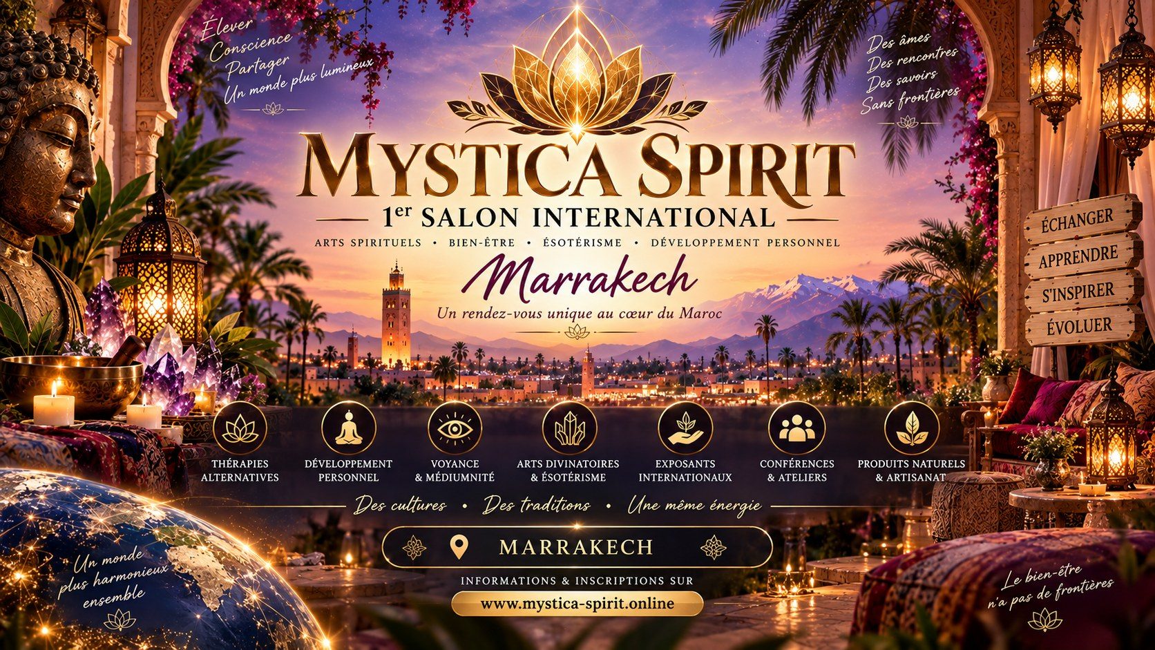 Mystica Spirit — salon international des arts spirituels, Marrakech